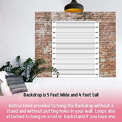 Onward Till Dawn Cloth Brick Print Backdrop & 40Unique Crimes on 20 Bachelorette Party Mugshot Signs|Plus Game Activity instructions|Great as Photobooth Props for Girls NightOut, Stagette Hen Parties by Onward Till Dawn - Used condition - Image 5