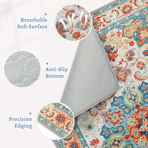 Image of NOYAL Bohemian Washable Dog Pee Pads - Super Absorbent Reusable Puppy Training Pads with Stylish Prints | 100% Waterproof, Leak-Proof & Non-Slip Pet Housebreaking Pads for Indoor 2 Packs
