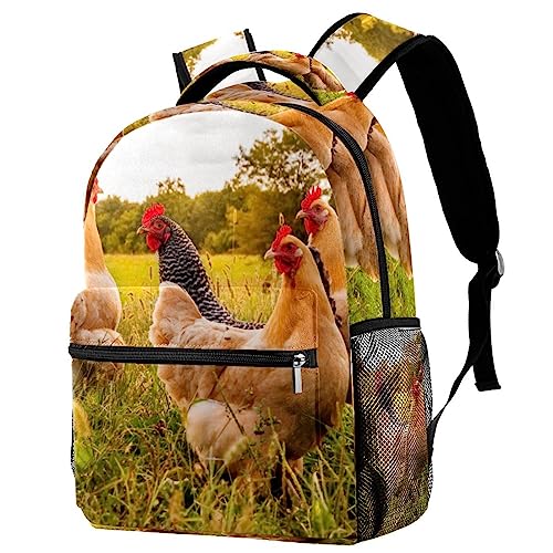 Sac à dos Chicken Sunset pour femmes et adolescents, modèle Couleur 2