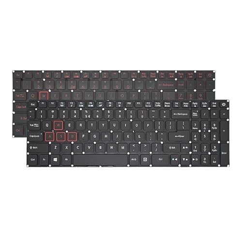 Acer Aspire VX15 VX5-793/793G VX5-591G VN7-593G N16C7 N17C1 N17C7 AN515-51/52/53/31/41�p US���V�A��o�b�N���C�g�m�[�g�p�\�R���L�[�{�[�h(BR White Word L