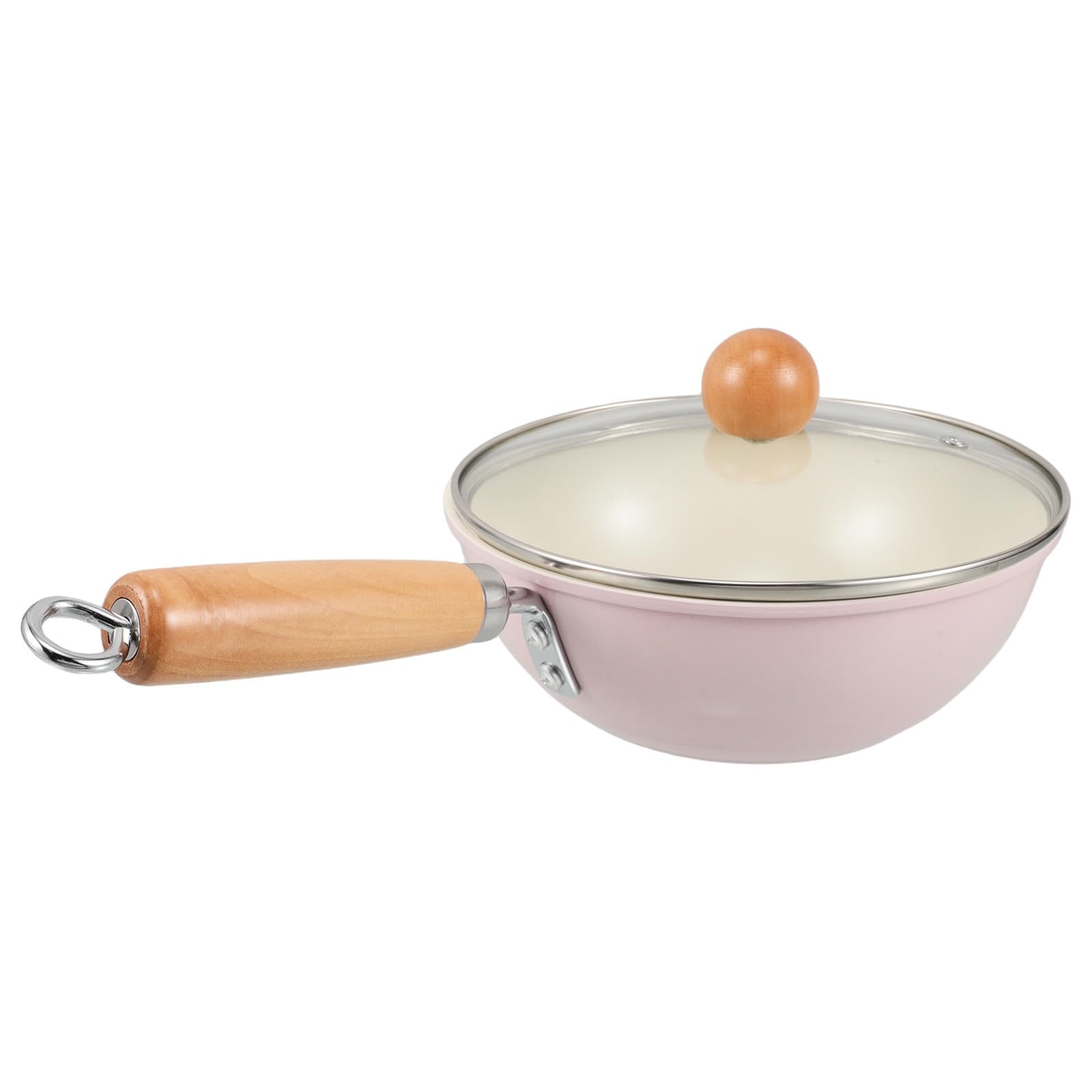 Tofficu Sartén Antiadherente de Hierro para Cocina Inducción con Tapa de Vidrio, Sartén Profunda Resistente para Freír y Cocinar en Estufa, Utensilio Versátil