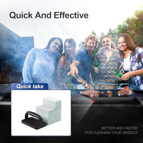 5 Pieces Heavy Duty BBQ Cleaning Bricks with Handle, Scrubbing Pumice Stone for Cleaning Blackstone Flat Top BBQ, Swimming Pool, Sink ﻿ - Image 3