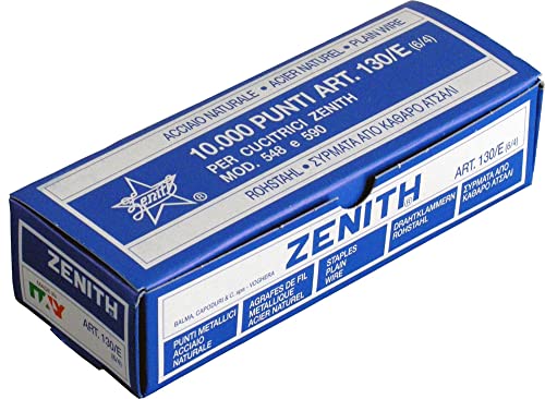 Agrafes de bureau Zenith 130/E 6/4 boîte de 10 pour papier