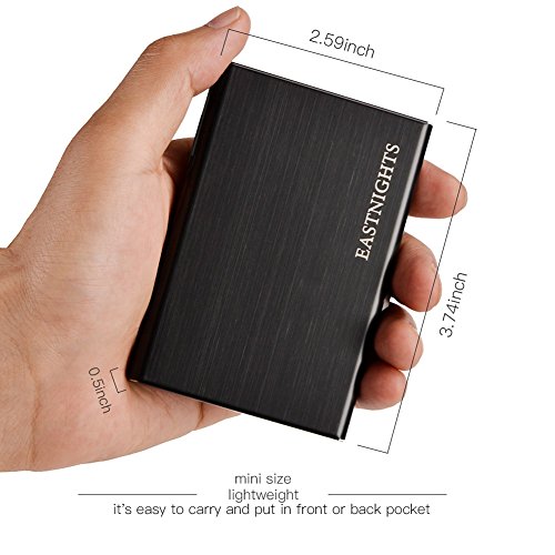 EASTNIGHTS RFID Credit Card Holder Metal Wallet Slim Credit Card Case Protector Business Card Holder for Men or Women4