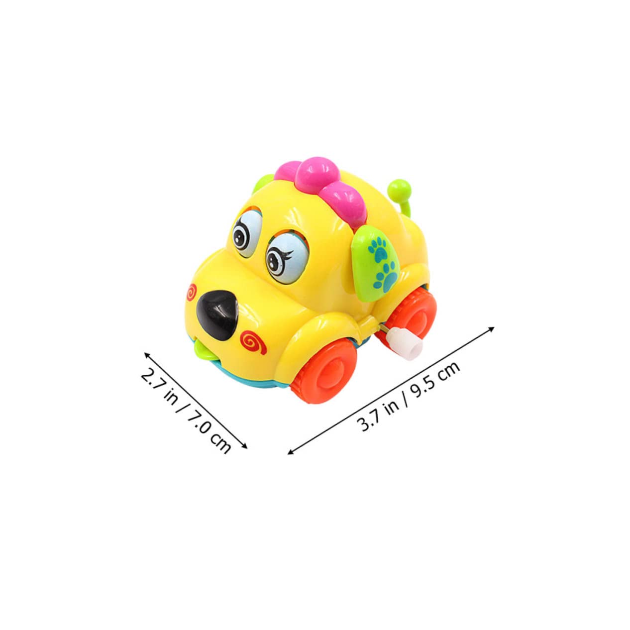 Kisangel 3 Pcs Cartoon Dog Shape Wind Up Creative Clockwork for Material Energy Saving No Battery Design Fun Learning Party