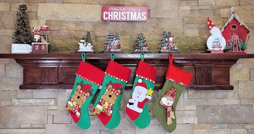 Lulu Decor, Cast Iron Christmas Stocking Holder, Sleigh with Deer, Santa with Gifts, House with Kids & Snowman with Christmas Tree, Set of 4 Hooks by Lulu Decor - Image 7