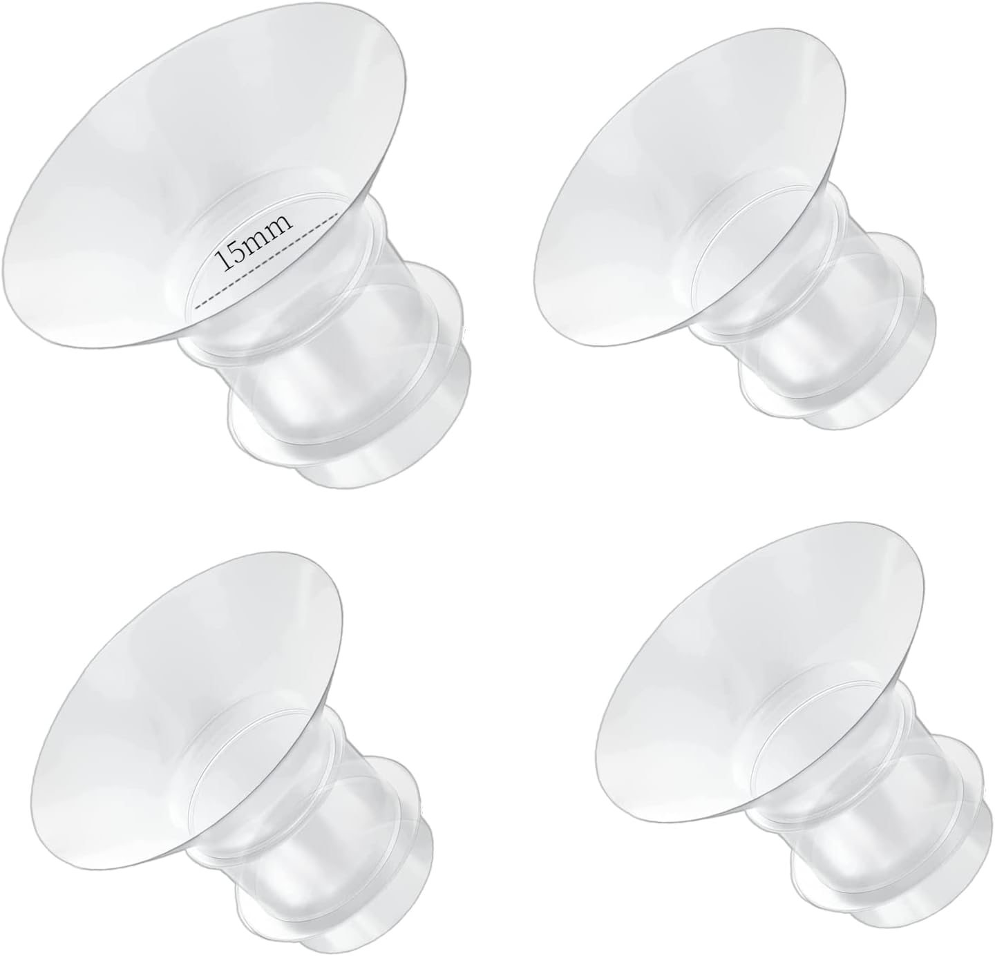 Flange Inserts 15mm for Medela,Spectra 24mm Shields/Flanges,Compatible with Momcozy S12 Pro/S9 Pro/S9/S12 Wearable Breast Pump,Reduce 24mm Tunnel Down to 15mm,4PCS