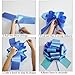 1Pc 12Inch Giant Gift Bow Big Christmas Iridescent Metalic Bow Big Bow for Present - Perfect Large Gift Bow for Bikes,Appliances,Showers,Table Decorations & Events (Blue)