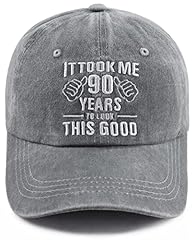 90th Embroidered Gray