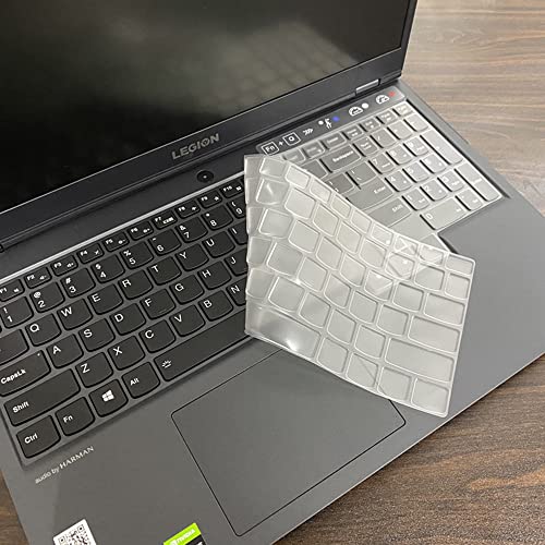 Image of CaseBuy Keyboard Cover for Lenovo Legion 5, 7, Pro 9, LOQ - Clear Silicone, US Layout, Water Resistant, Dust-Proof, Anti-Spill