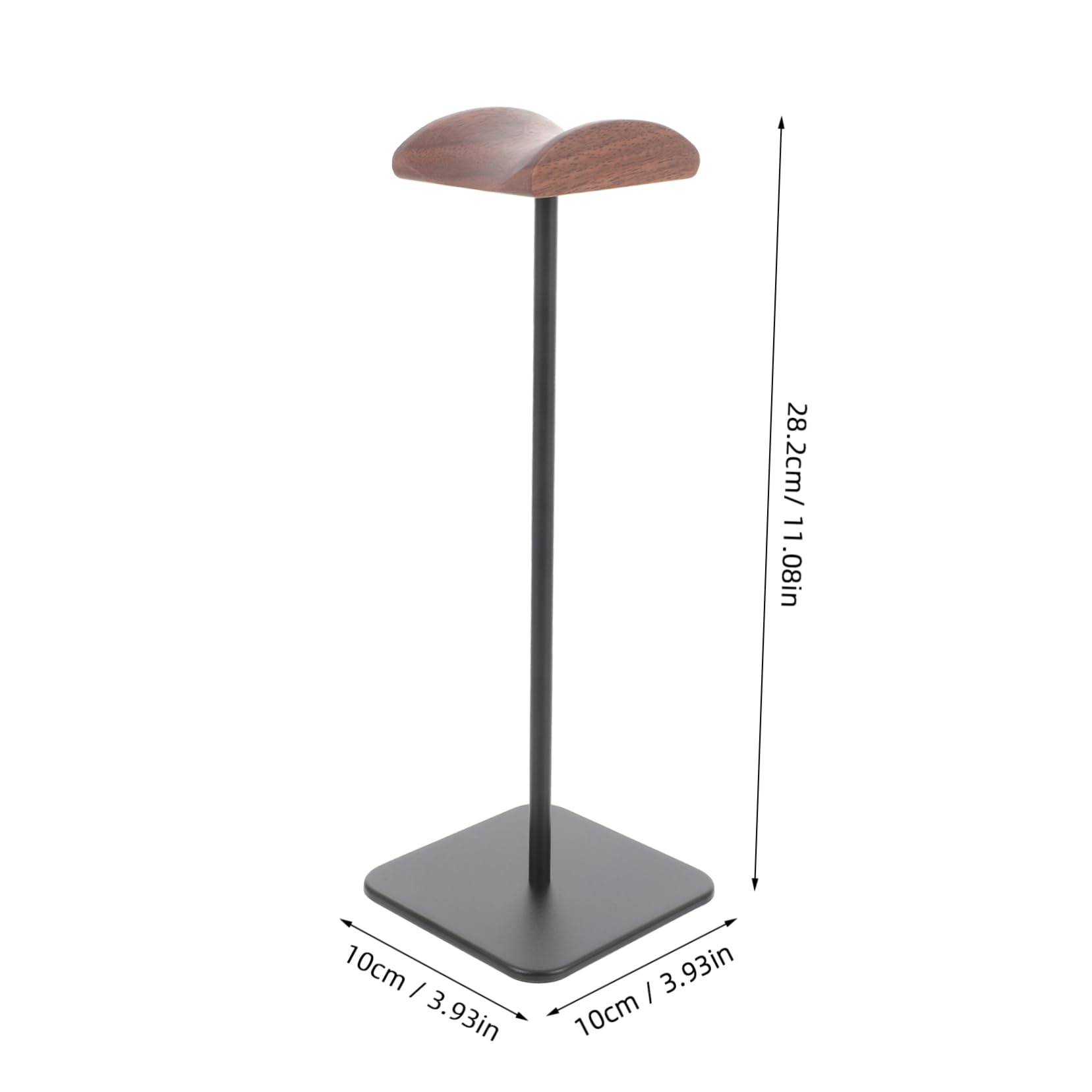 Uonlytech Supporto Cuffie Stabile e Liscio da Scrivania in Lega di Alluminio e Legno, Reggicuffie per Casa e Ufficio