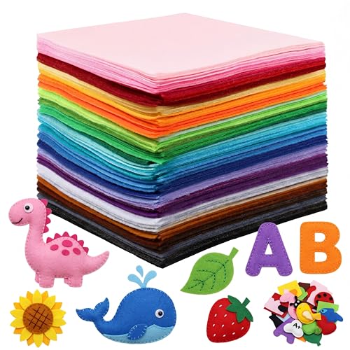 Image of Reginary 360 Pcs 12 x 8 Inch Felt Sheets Bulk for Craft 40 Assorted Color