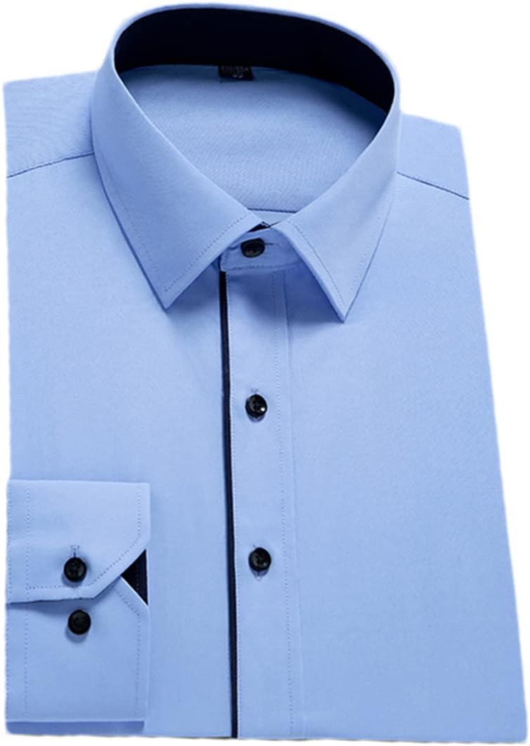 HISDERN Heren Witte Overhemden Regular Fit Zakelijk Werk Overhemd Formeel Zakelijk Lange Mouw Regular Fit Designer Formeel Zakelijk Bruiloft