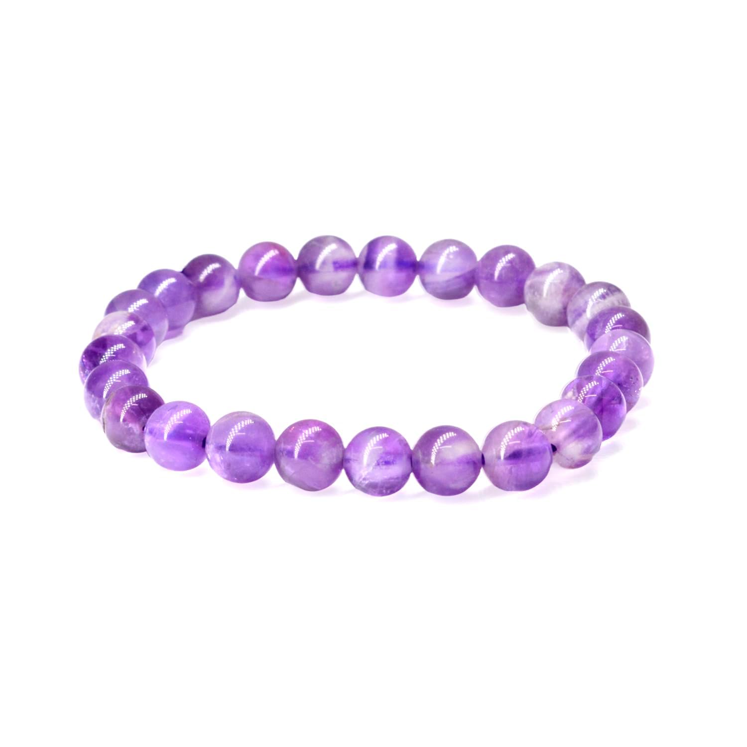 Seetara Amethyst Beads Crystal Bracelet, 8-MM Beads- Hand Beaded Stone Wear Girls, Boys, Men & Women - Positive Energy Stones, Fashion & Everyday Wear (B0BN5ZK8K5) Amazon Price History, Amazon Price Tracker