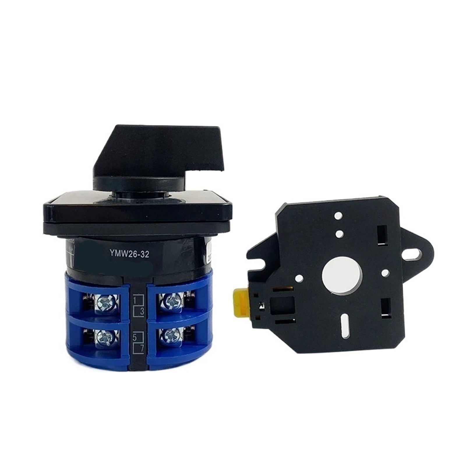 Sélecteur de commande de Circuit de puissance double monté sur Rail 32A 660V LW26-32/2, commutateur à came rotatif à Contact argenté à deux pôles(01)