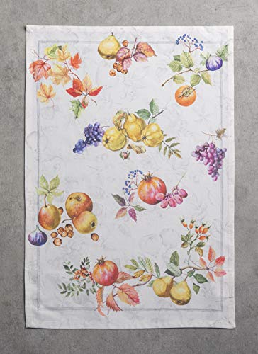 Maison D' Hermine 100% Cotton Kitchen Towel Fruit D'hiver Set Of 3 Super Soft Highly Absorbent Hotel Quality Quick Drying Cleaning Dishcloth Towels Thanksgiving/Christmas (20"X27.50") #TOP1