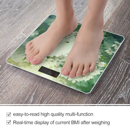 Báscula digital para baño de vidrio templado blanca miniatura 5