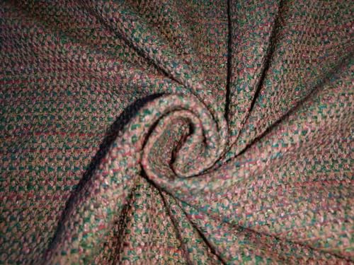 Soie Matka tissu artisanal ethnique rose et bleu chargé d'histoire