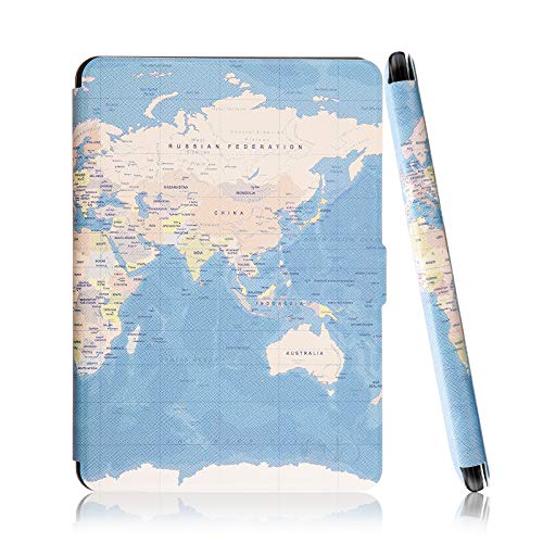 Capa Kindle 8a Geração (Sem iluminação) WB Auto Liga/Desliga Ultra Leve - Mapa Mundi