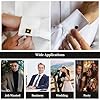 Cufflinks for Men, 4 Pairs Gold Cufflinks, Classic Cuff Links for Business, Wedding, Formal Events, Elegant Gift for Grooms and Professionals #5