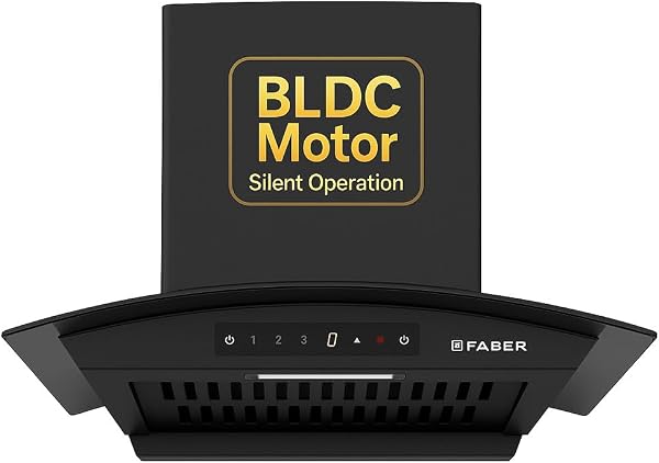 Faber Agile 60cm 1500m³/hr BLDC Autoclean Curved Shape Chimney | Built In Oil Collector | Touch & Gesture Control | 8Yr Motor,2Yr Compre...