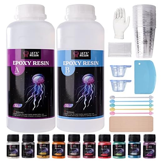 LET'S RESIN Epoxy Resin Starter Kit for Beginners, 44OZ Resin Art Kit for Craft,Fast Cure Resin for Coating,Jewelry,Tumbler,Paintings, Crystal Clear Casting Resin with Cups, Pigment Powder