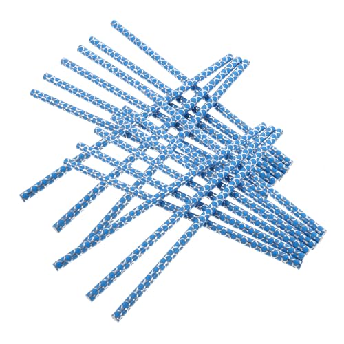 Alipis 100 pitillos biodegradables de papel azul miniatura 1