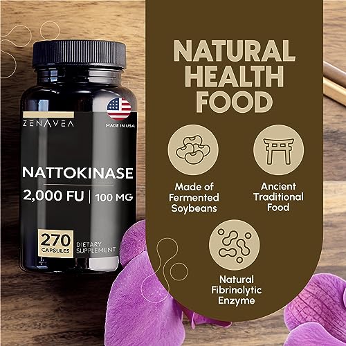 Zenavea - Nattokinase Superfood Supplement - Recommended 2000 FU Dose - 270 Vegan Capsules - 9 Months Treatment - Image 6