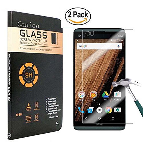 LG V20 Screen Protector,LG V20 Tempered Glass Screen Protector,Canica LG V20 Screen Protector for LG V20 Clear HD Film (2 Pack)