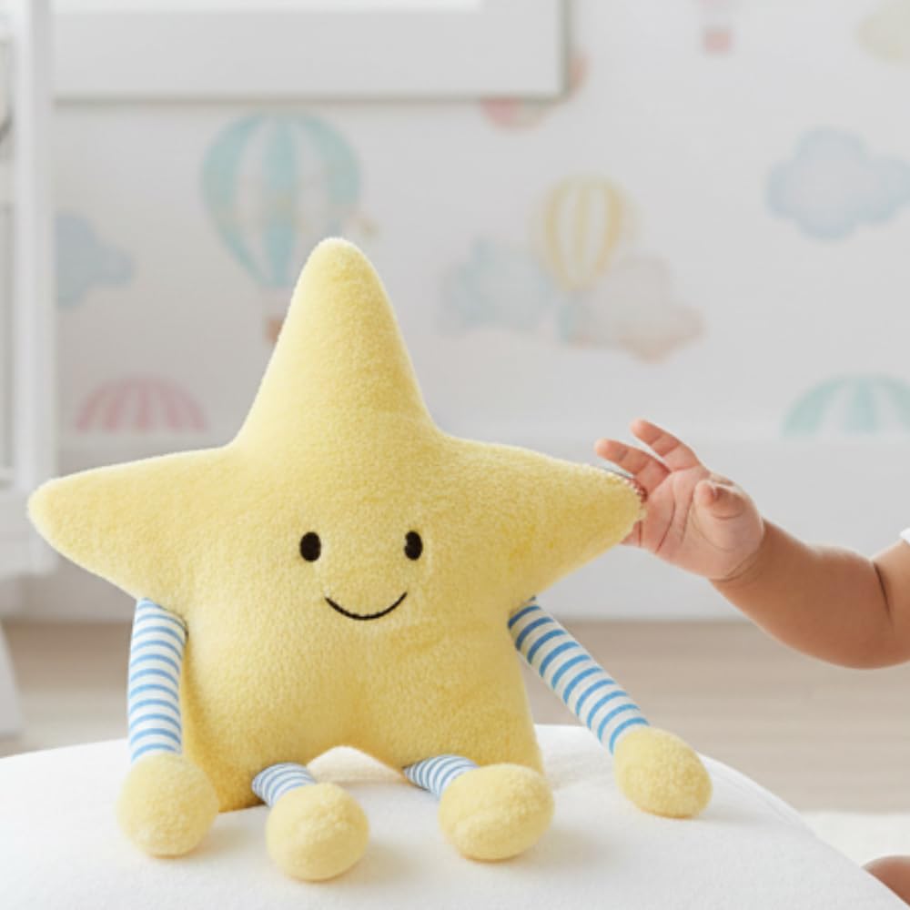 50cm Shaped Stuffed Cushion | Stars Nursery Decor Home Decor for Bedroom Star Soft Pillow with Arm & Leg, Stuffed Soft Toy Doll for Home, Car Dcor, Birthday Gift (Yellow Star)-image-41