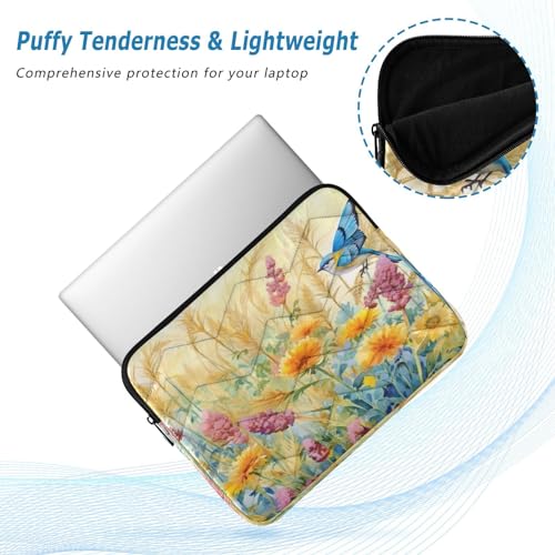Funda para portátil de 13-14 pulgadas con diseño floral miniatura 5