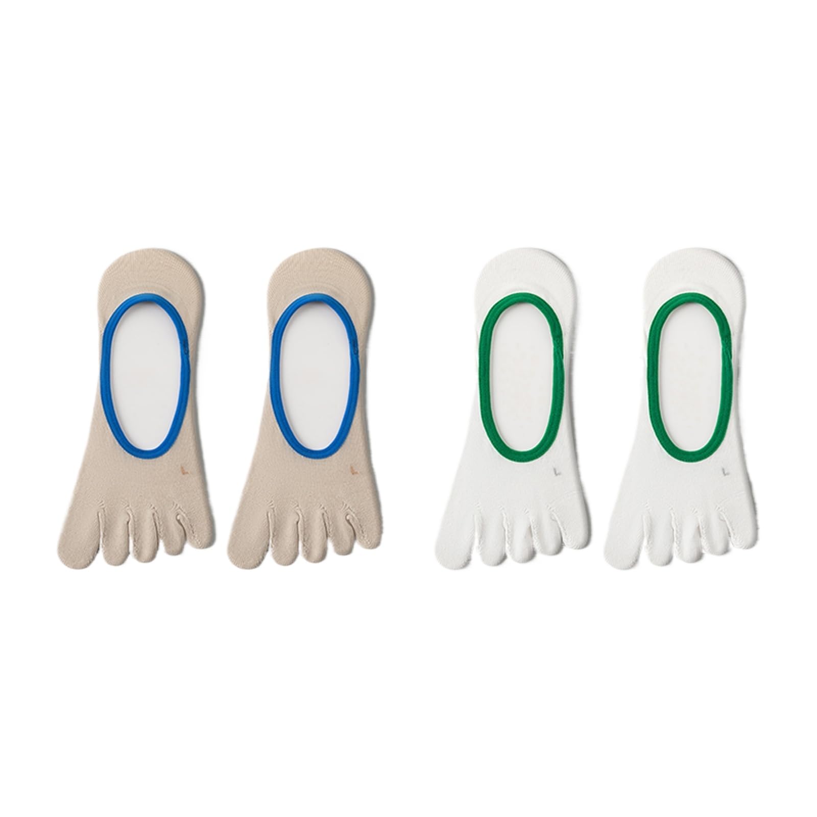 svlftecon 2 Pairs Women Yoga Pilates Socks with Grips Non Slip Full Toe Cotton Nylon Spandex for Summer Invisible Series 10