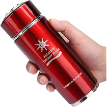 Water Glass, Stainless Water Bottle Portable Nano Balance Bio Energy Lonizer Cup Flask Portable Water Filter for Hiking, CampingRed