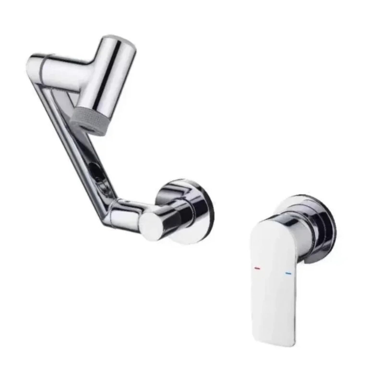 Concealed Brass Bathroom Faucet, Chrome Plated Basin Sink Mixer Tap, Deck Mounted Single Handle,Safe and Reliable