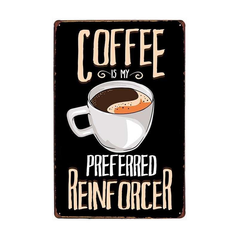 Juego de 4 placas de metal retro vintage con diseño de perros de café