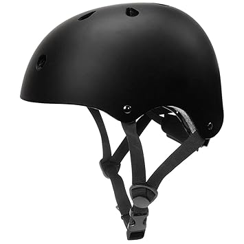 PROBEROS Adjustable ABS Shell Safety Helmet Protective Suitable for Youth/Adult, Helmet for Kids (Black)