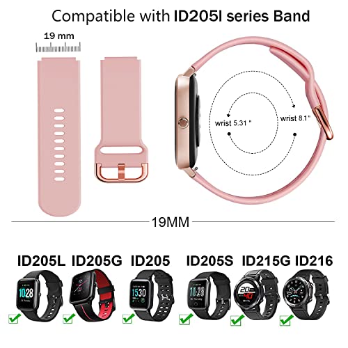Issinlky Veryfitpro ID 205L band, 19mm band Silicone band for GRV FC1 IDW 15 ID205S ID205G ID215G ID216 GRVID205L YM205L Uwatch3 Ufit GT BV205L TE021 SW020 SW021 SW023 Smartwatch - Image 5