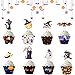 HONGECB Halloween Kuchen Topper, Tortendeko Geburtstag, Cupcake Toppers, Kuchendekoration Halloween, Kinder Halloween Themenparty Decoration Lieferungen für Party Dekoration