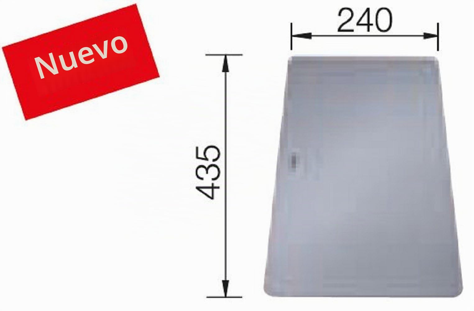 BLANCO 227697 Gris tabla de cocina para cortar - Tabla de cortar (Gris, 240 mm, 435 mm)