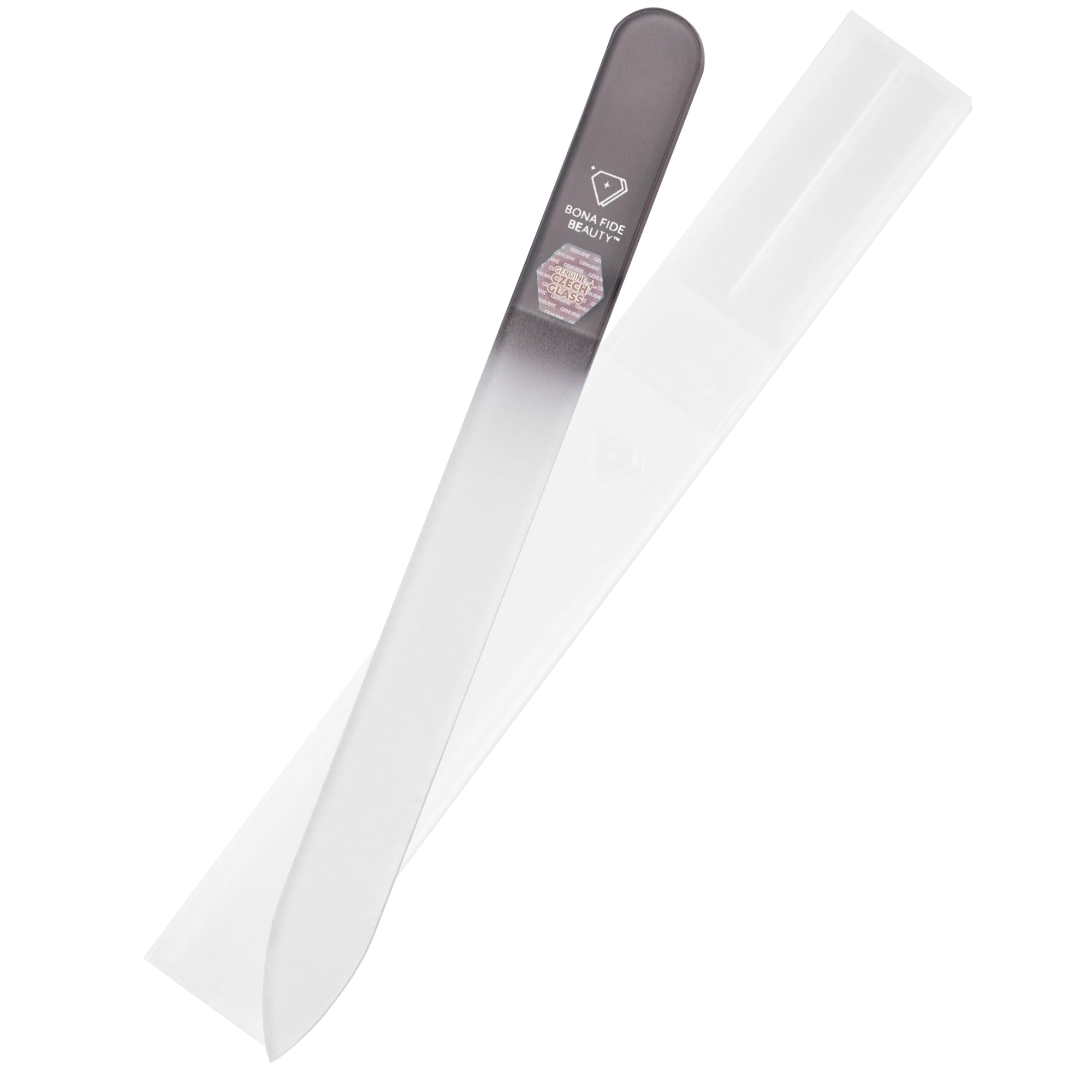 Bona Fide Beauty Czech Glass Nail File with Case (Gray)