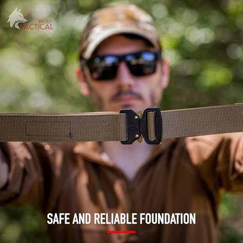 WOLF TACTICAL Heavy Duty Quick-Release EDC Belt - Stiffened 2-Ply 1.5” Nylon Gun Belt for Concealed Carry Holsters - Thumbnail 5