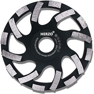 HERZO Diamond Concrete Grinding Wheel 5 inch,Diamond Cup Wheel for for Polishing and Cleaning Stone Concrete Surface, Cement, Marble, Rock, Granite, and Thinset Removing