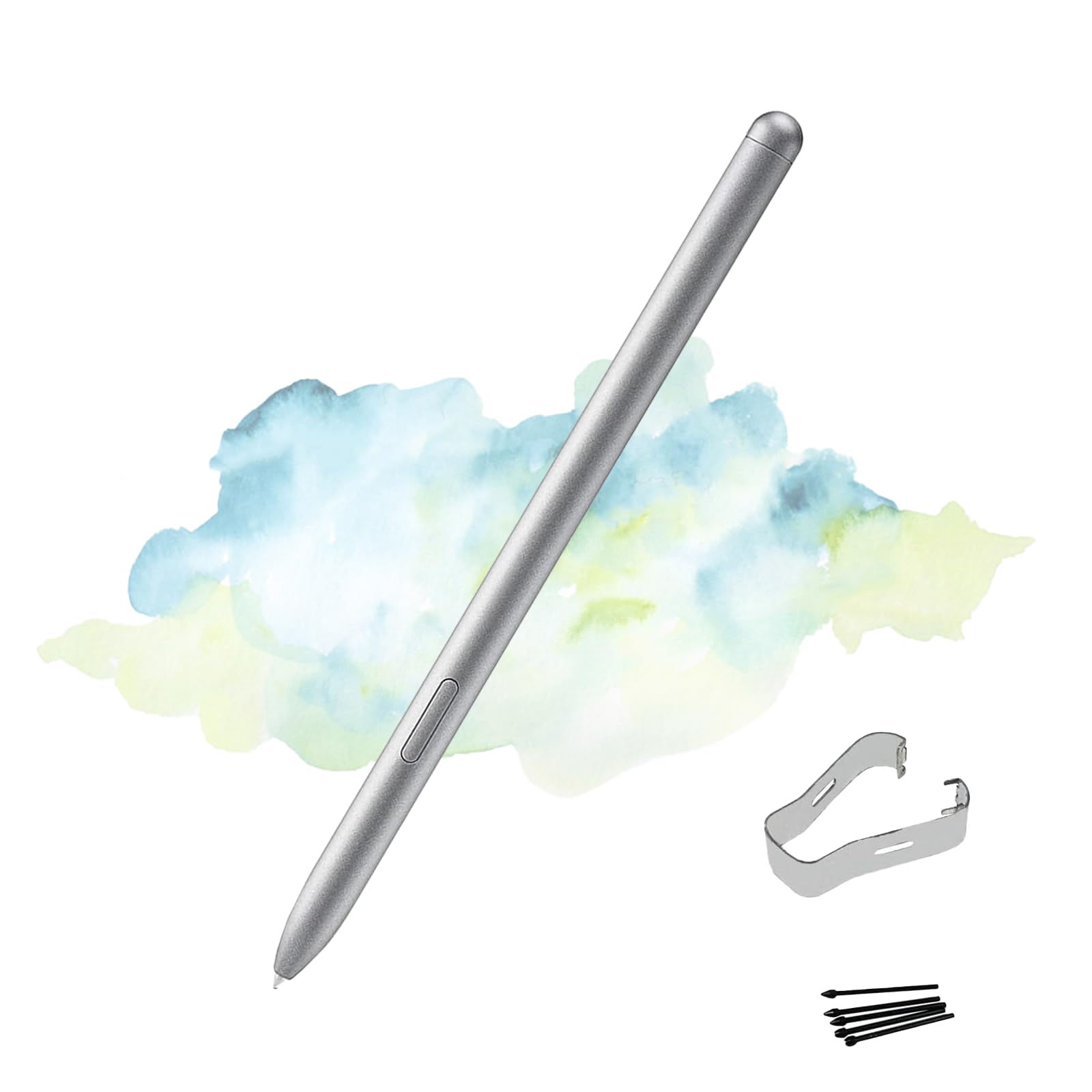 Stylet pour Samsung Galaxy Tab S10 FE Plus argent avec pointes de rechange