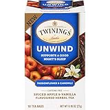 Twinings of London Daily Wellness Tea, Unwind Sleep Supporting Passionflower & Camomile, Spiced...