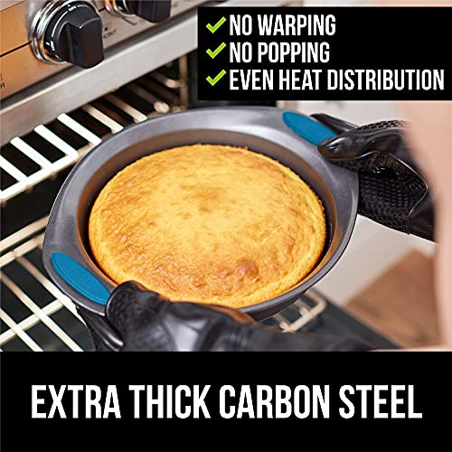 Buy Gorilla Grip Nonstick Round Baking Pan, 9 Inch, Professional Grade