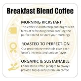 Charleston Coffee Roasters | Specialty Organic Ground Coffee | Hand Picked, Premium Slow Roast (Breakfast Blend, Medium Roast) 28oz