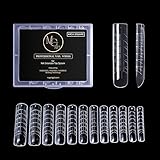 MGart Dual Nail Forms ARCH SQUARE Structure Poly gel Forms Full Cover Molds 12 Sizes for Solid Gel Glue Art Design Salon&DIY