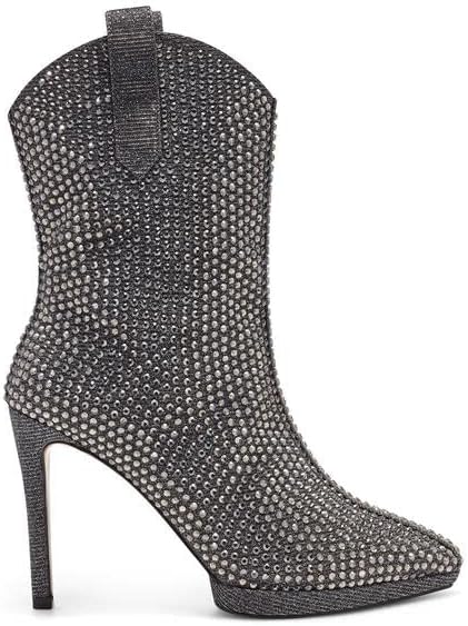 Jessica Simpson Womens Vianne Pointed Toe Ankle Boots Silver 5.5 Medium (B,M) | Image 1