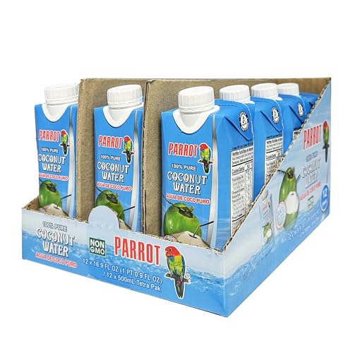 Image of Parrot Brand 100% Pure Coconut Water 16.9 fl.oz.(Pack of 12)