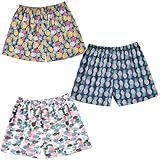 Cinvik Mens Cotton Woven Boxers Soft with Funny Print Pineapple Patterns Short Inseam Boxer Shorts Loose Briefs 3 Pack XL